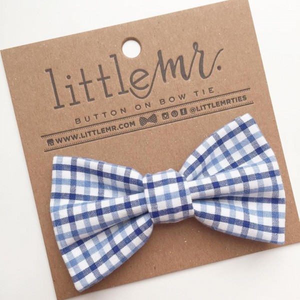 Little Mr. BLUE PLAID BABY & TODDLER BOW TIE