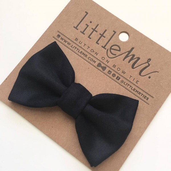 Little Mr. SOLID BLACK BABY + TODDLER BOW TIE