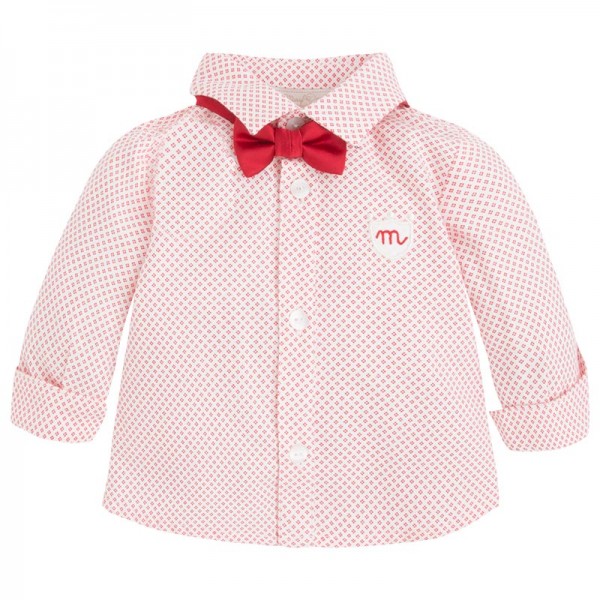 LONG SLEEVE SHIRT WITH BOWTIE (RED) 