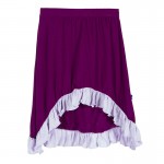 Solid HiLo Skirt in Melody with Thistle Trim