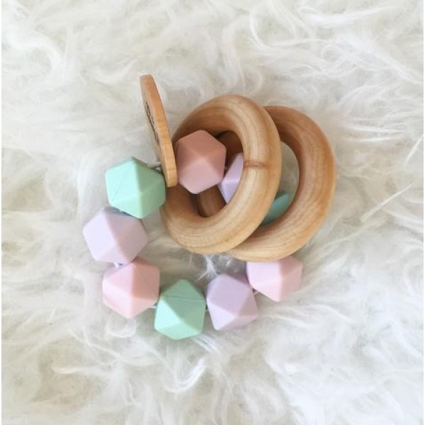 Pastel Teether Rattle