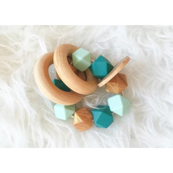 Emerald Glamour Teether Rattle