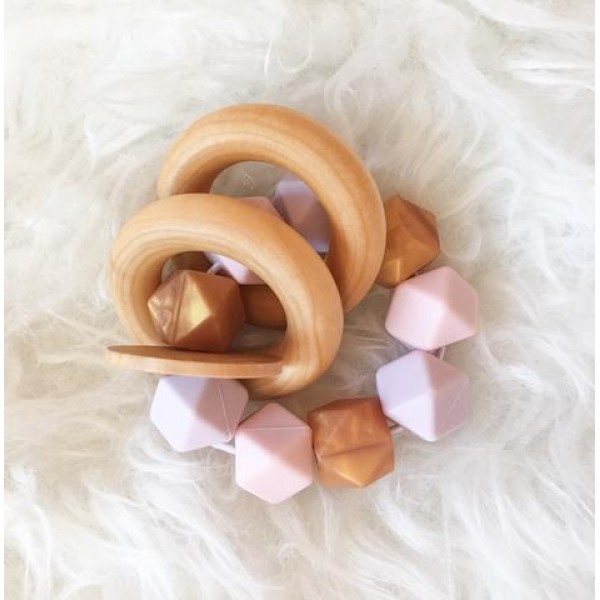 Pink Glamour Teether Rattle