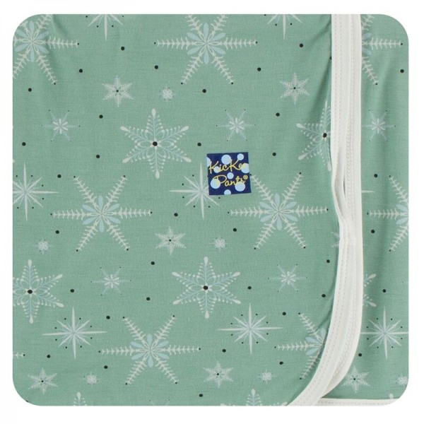 Holiday Print Swaddling Blanket in Shore Snowflakes 