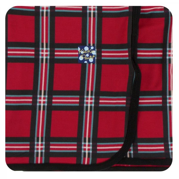 Holiday Print Swaddling Blanket in Christmas Plaid 2019