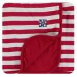 Holiday Print Toddler Blanket in Candy Cane Stripe 2019