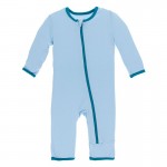 Solid Coverall with Zipper in Pond with Seagrass
