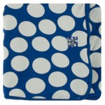 Ruffle Kimono Newborn Gift Set with Elephant Gift Box in Navy Mod Dot 