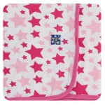 Print Fitted Crib Sheet in Flamingo Star