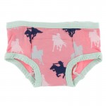 Training Pants Set in Pistachio Gingham and Strawberry Cowgirl