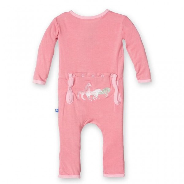 Fitted Applique Coverall in Desert Rose Horses