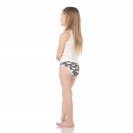 Girl Underwear Set in Stone Geese and Natural Honeycomb 