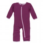Appliqué Coverall with Zipper in Grapevine Sheep 