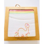 Little Gabies Baby Blanket with Love from Ethiopia - Happy Dino (Orange)