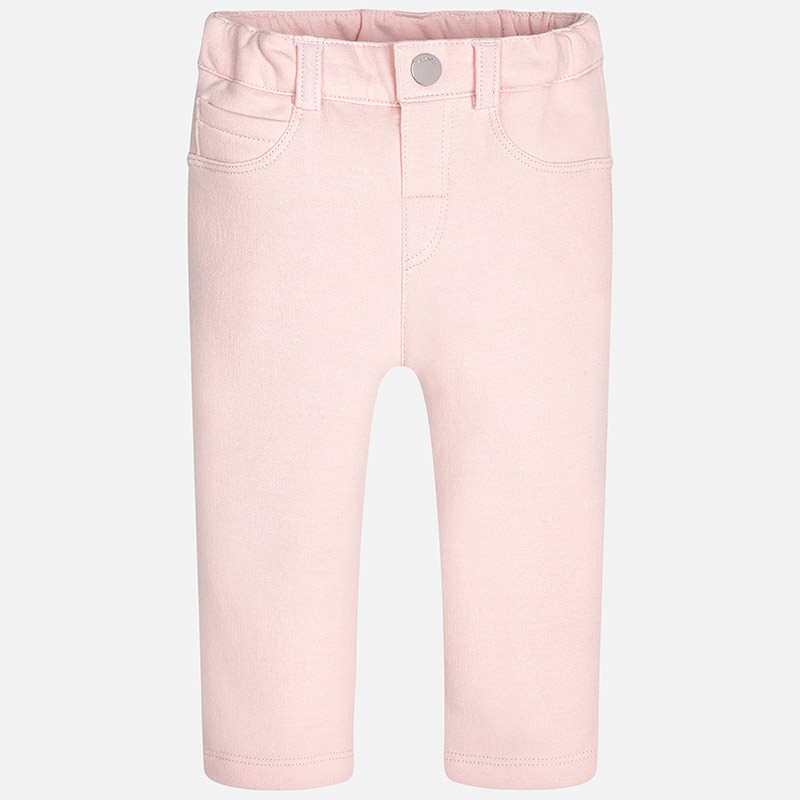 Mayoral Baby Girl Fleece Jeggings with Button Fastening