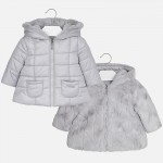 Baby Girl Reversible Faux Fur Coat