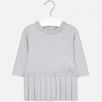 Baby Girl Silver Knitted Dress