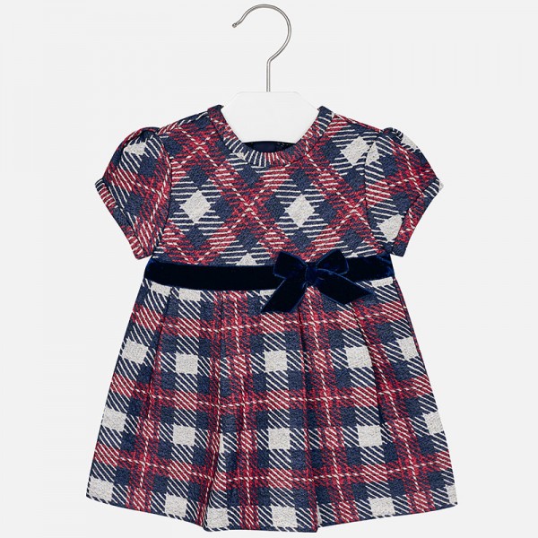 Baby Girl Checkered Short Sleeve Dress