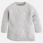 Girl Knitted Sweater with Asymmetric Hem