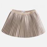 Girl Pleated Leatherette Short Skirt