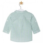 Gingham Baby Green Cotton/Linen Shirt