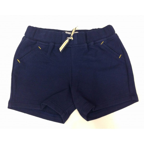 Cotton Stretch Shorts - Navy