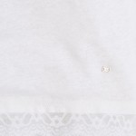 Super Soft Junior Girl Off White T-Shirt with Lace