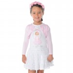Girl T-shirt with Frilled Sleeves