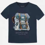 Nukutavake Boy short Sleeve Backpack Print T-Shirt
