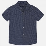 Nukutavake Boy Navy Blue Short Sleeve Print Shirt