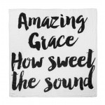 Organic Cotton Muslin Swaddle Blanket - Amazing Grace How Sweet the Sound