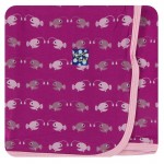 Print Footie with Zipper in Orchid Angler Fish