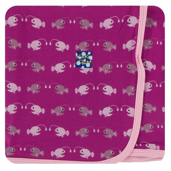 Print Swaddling Blanket in Orchid Angler Fish