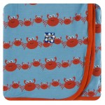 Print Footie with Zipper in Blue Moon Crab Family