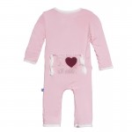 Holiday Applique Coverall in Lotus I Love Mom