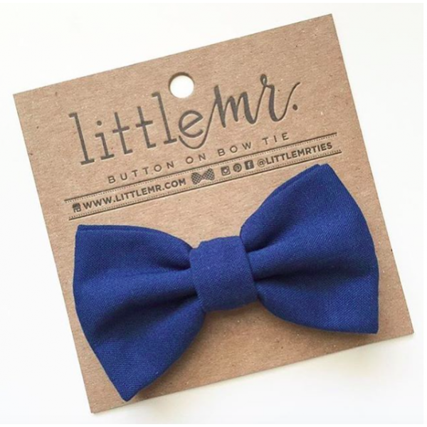 Little Mr. SOLID NAVY BABY AND TODDLER BOW TIE