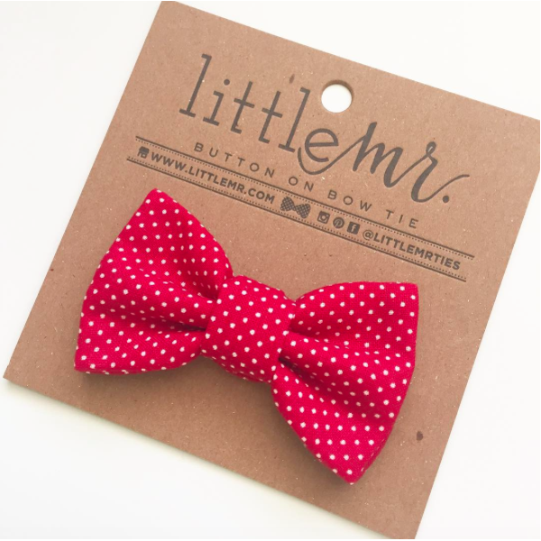 Little Mr. RED POLKA DOT BABY & TODDLER BOW TIE