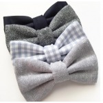 Little Mr. GREY GINGHAM BABY & TODDLER BOW TIE 
