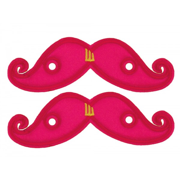Pink Foil Mustache - Clip 