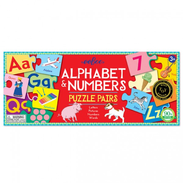 Alphabet and Numbers Puzzle Pairs 