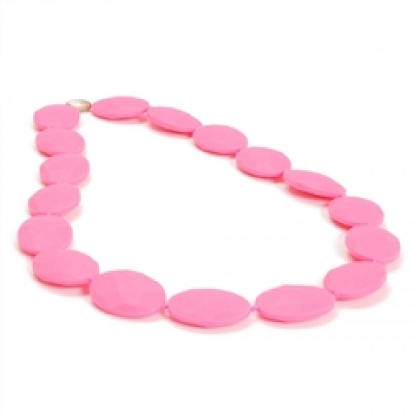 Chewbeads Hudson Teething Necklace - Punchy Pink