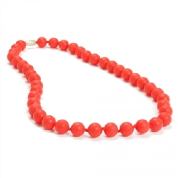 Chewbeads Jane Teething Necklace - Cherry Red