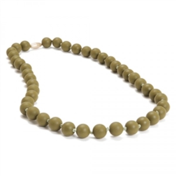 Chewbeads Jane Teething Necklace - Military Olive