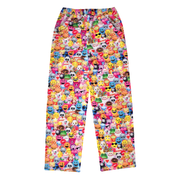 Emoji Collage Plush Pants