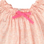 Priscille Top - Peach Pink Leaves