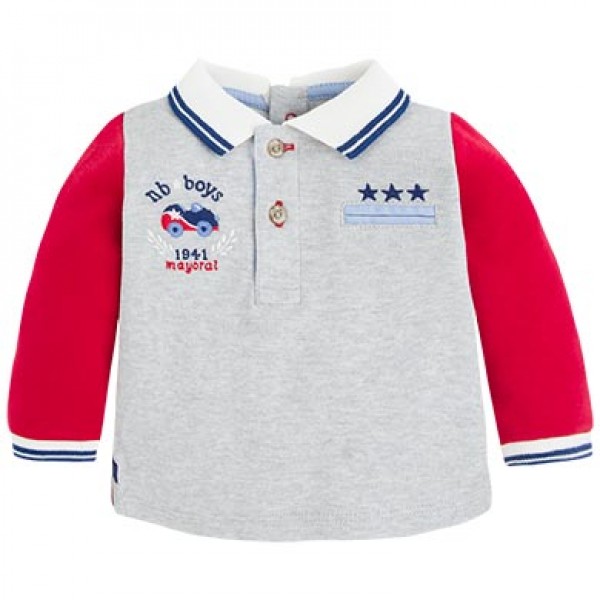 LONG SLEEVE POLO SHIRT (ROJO) 