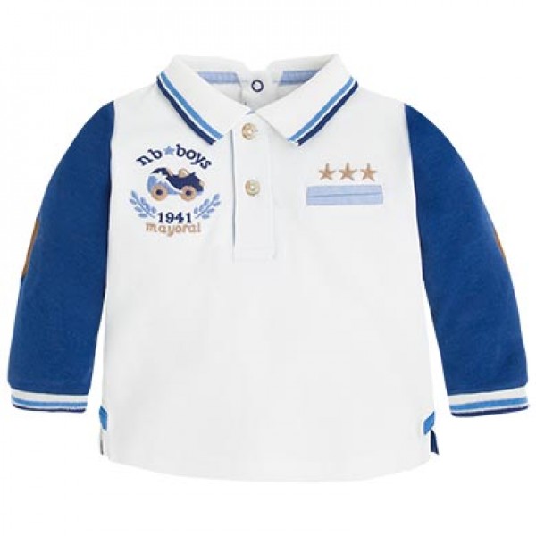 LONG SLEEVE POLO SHIRT (DEEP BLUE)