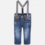 SLIM FIT DENIM PANT W/ SUSPENDER