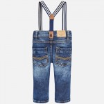 SLIM FIT DENIM PANT W/ SUSPENDER