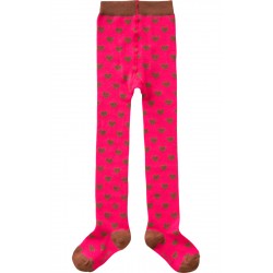 MELISSA MAILLOT TIGHTS PINK W/BROWN HEARTS
